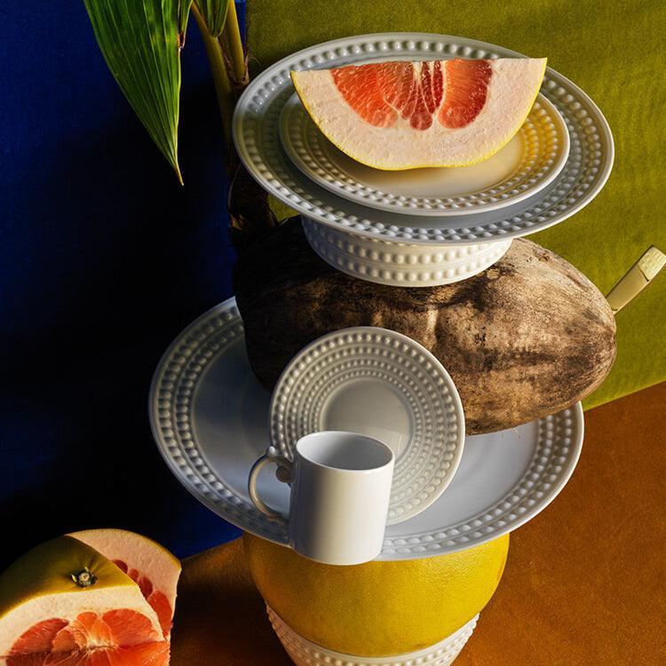 Perlée Dessert Plate - Elegant Porcelain Serving Dish for Cakes, Pastries & Desserts | Perfect for Dinner Parties, Tea Time & Special Occasions