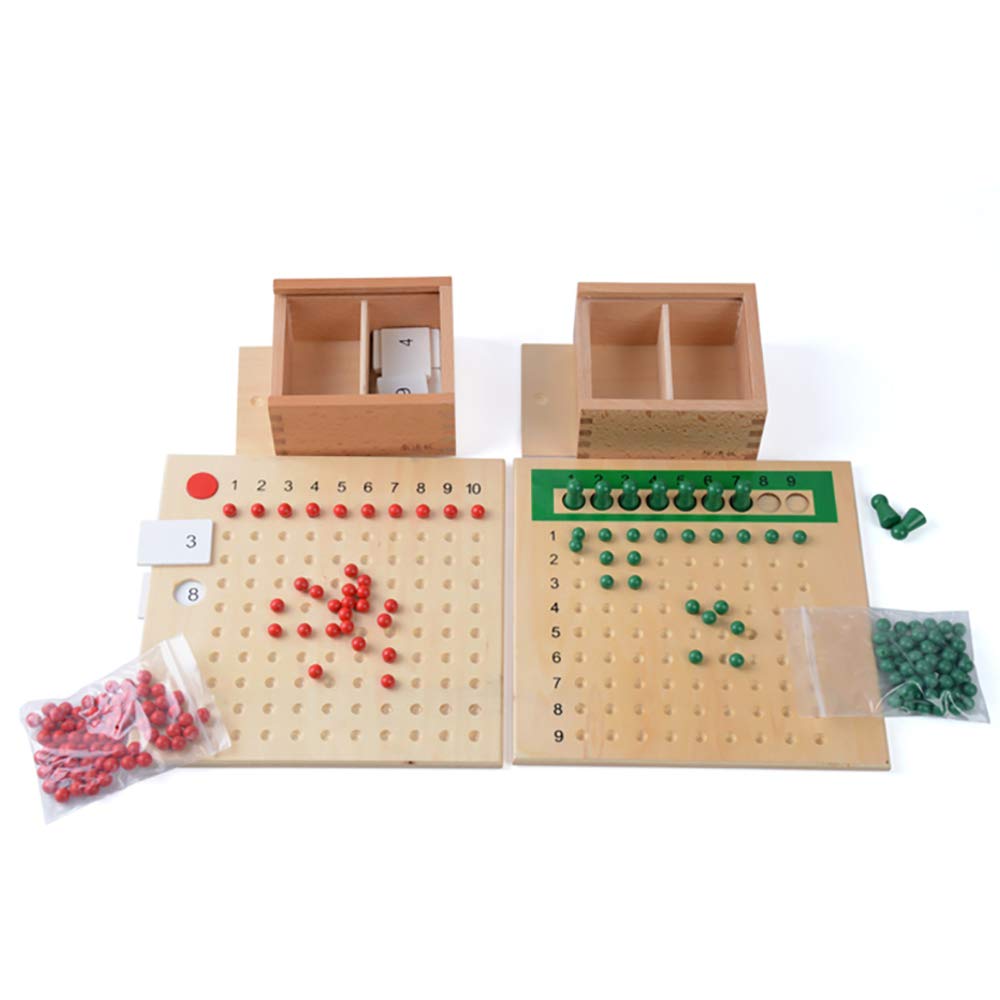 Montessori Multiplication & Division Board - Wooden Math Learning Toy for Kids Ages 3-6 | Educational Counting Game for Homeschool & Classroom Use