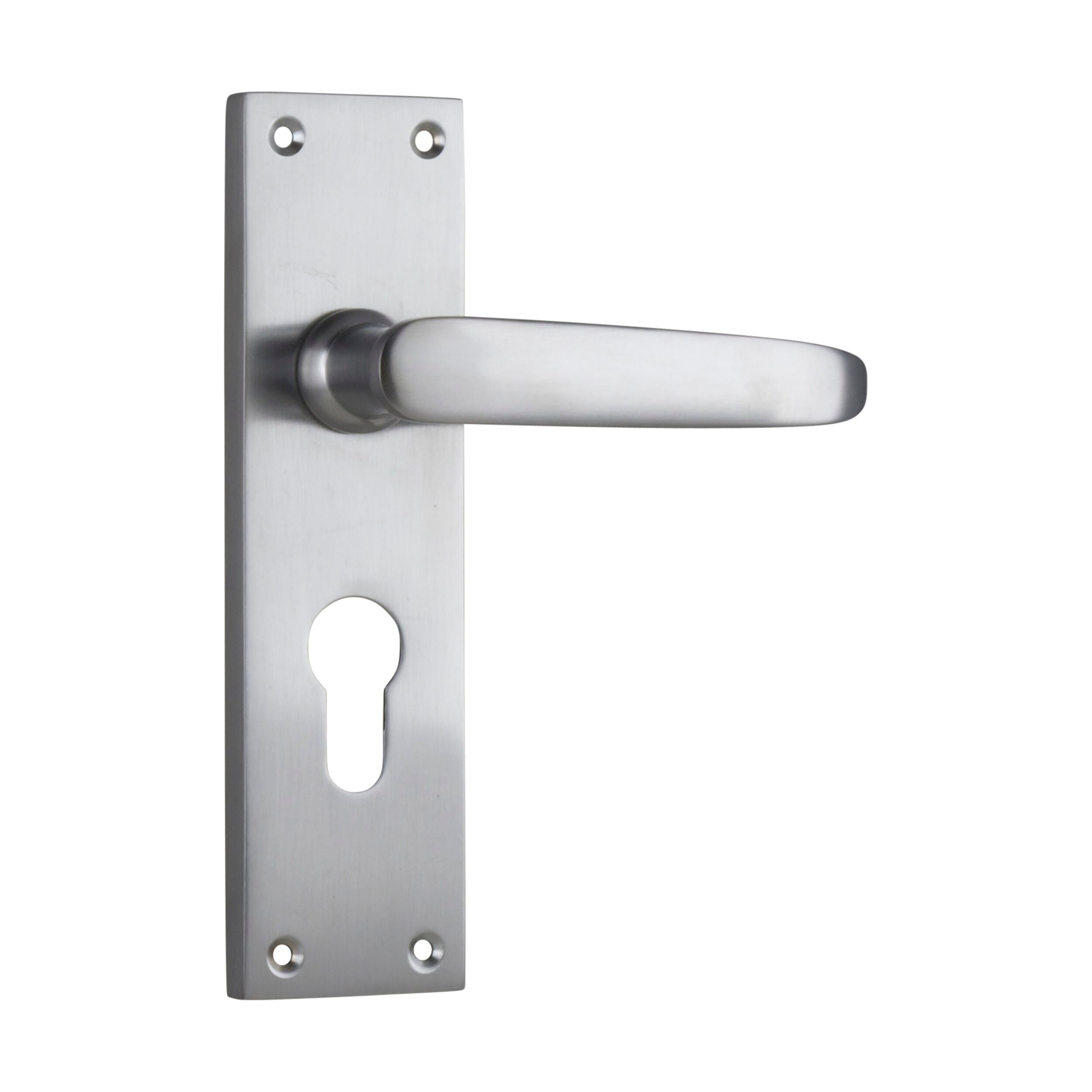 Balmoral Euro Pair Door Lever Set in Satin Chrome - 0977E (H156xW42xP46mm) - Perfect for Modern Homes, Offices & Interior Doors