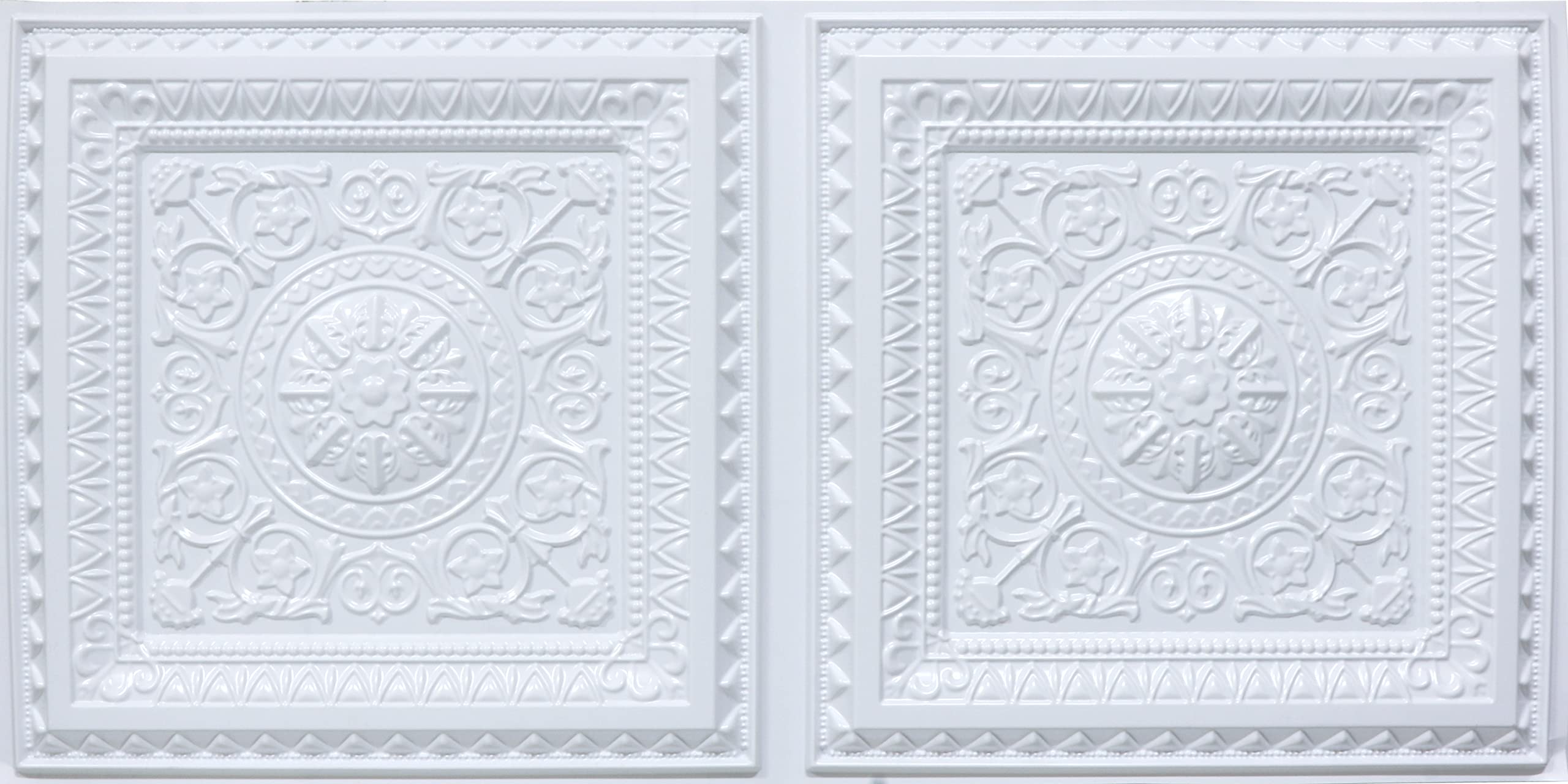 10-Pack 2x4 ft PVC Lay-In Ceiling Tiles - Durable & Lightweight Drop Ceiling Panels for Office, Basement & Commercial Spaces