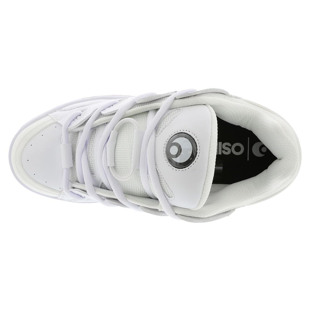 Osiris D3 OG Sneakers - White/White/Gum - Men's Size 11.5 (Medium Width) - Retro Skate Shoes for Streetwear & Casual Wear