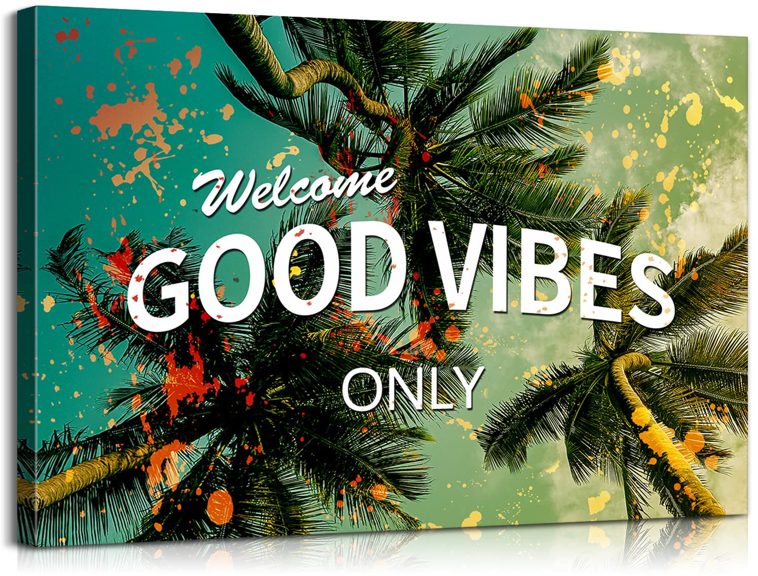 Motivational Poster - Welcome Good Vibes Only - Inspirational Office Wall Decor with Positive Quote - 12x18 Inch - Perfect for Home Office, Work Desk & Classroom Decor to Boost Productivity