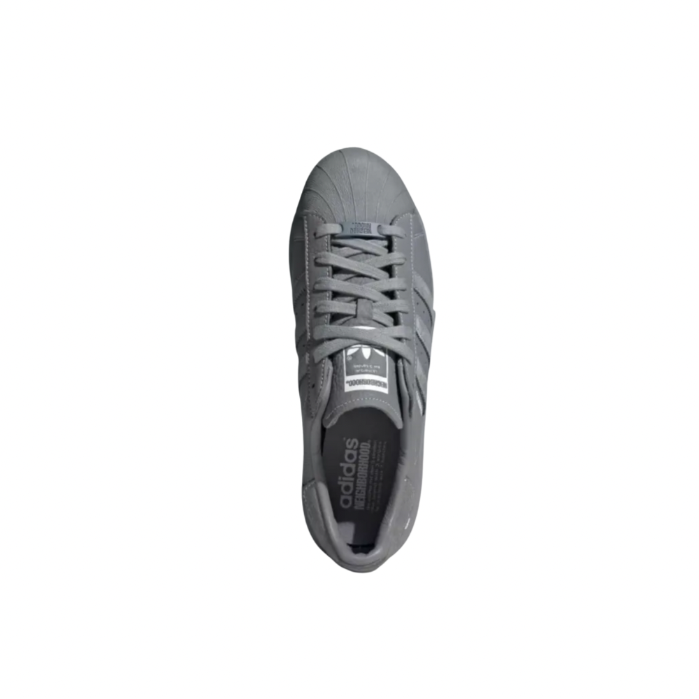 Adidas Superstar Sneakers - Neighborhood Cement Grey & Cloud White - Casual Streetwear Shoes for Men & Women | Perfect for Everyday Wear, Gym, and Urban Fashion