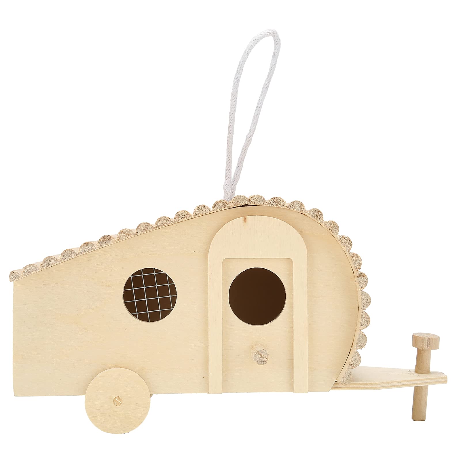 Handmade Wooden Birdhouse for Garden & Home Decor - Hanging Bird House for Outdoor & Indoor Use - Perfect for Backyard, Patio, Office, and Gift Giving