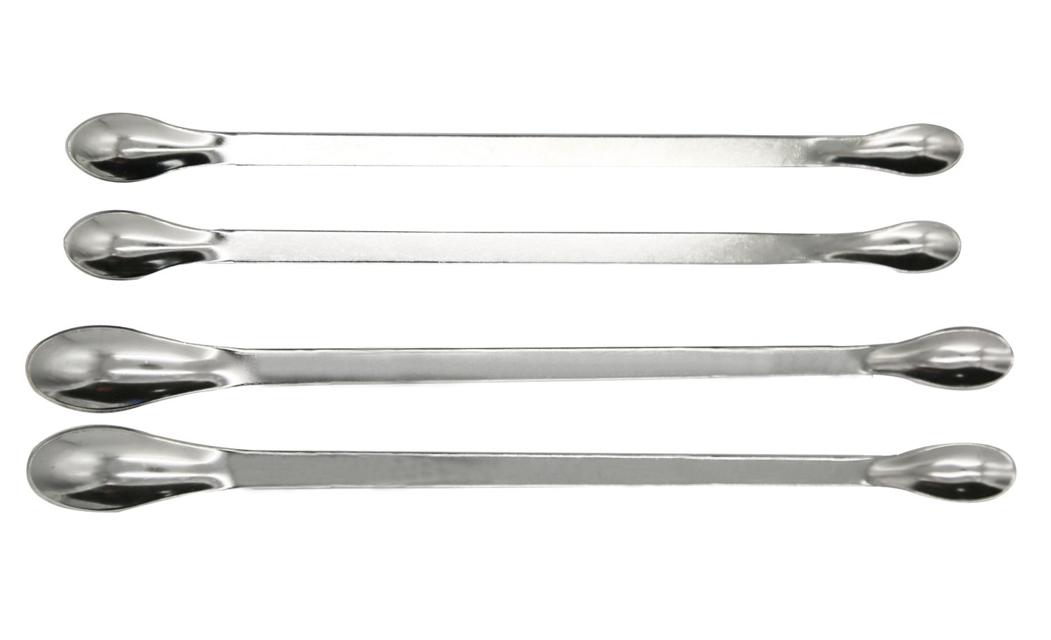 Premium Stainless Steel Lab Spatula Set - 2Pcs Micro Scoop (22cm & 20cm) for Reagent Sampling, Pharmacy Measuring & Scientific Experiments | Ideal for Laboratories, Medical Use & Chemistry Research