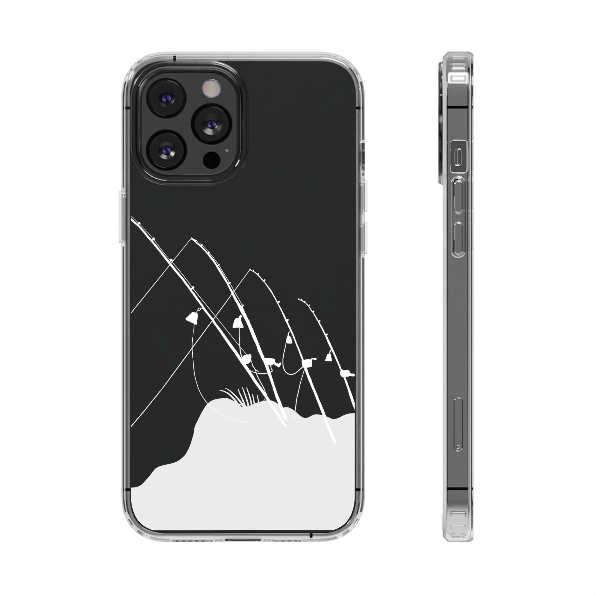 Gone Fishing Clear Phone Case - Durable Protective Cover for iPhone & Samsung - Perfect for Outdoor Activities, Fishing Trips & Daily Use