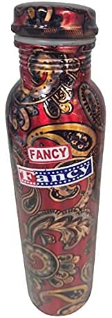 950ml Copper Water Bottle with Ayurvedic Health Benefits - Hammered Sports Design, Leak-Proof & Durable for Gym, Yoga, Hiking & Outdoor Activities