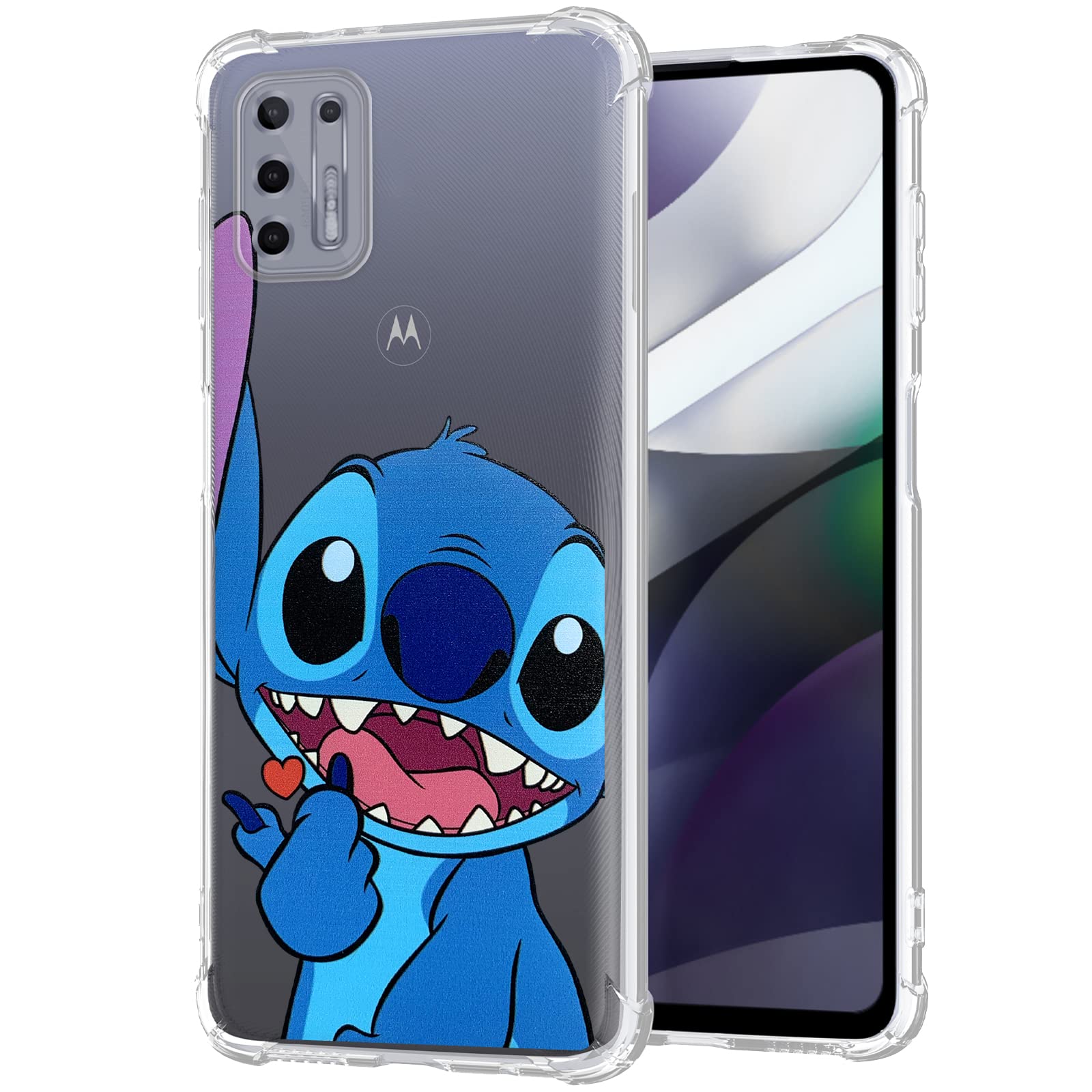 **Cartoon Clear Cute TPU Phone Case for Motorola Moto G Stylus 2021 - Kawaii Soft Funny Cover for Girls, Boys, Women - 50th Anniversary Design - Perfect for Everyday Use & Gifts**