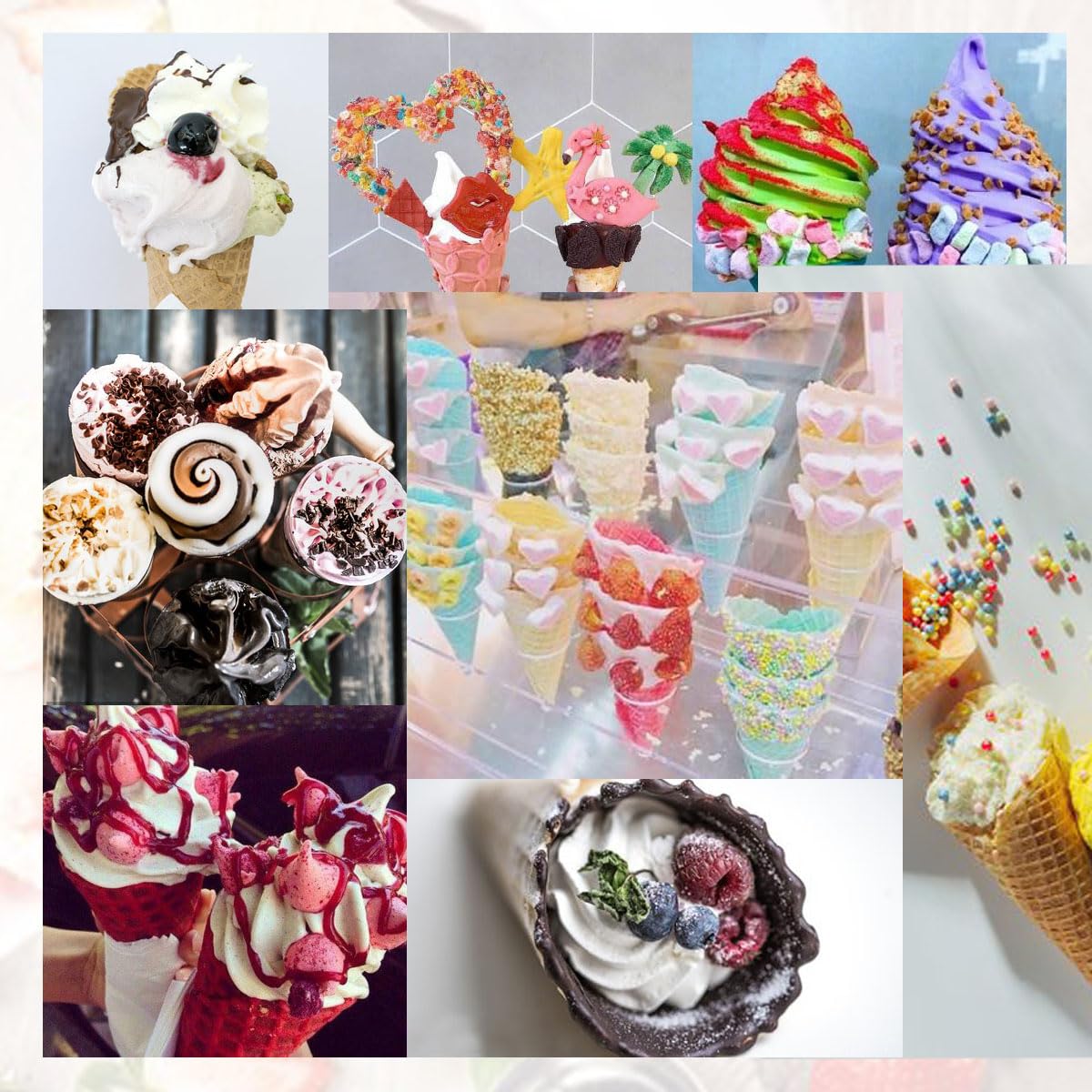 INTBUYING 9-Slot Clear Acrylic Ice Cream Cone Display Cabinet - Transparent Waffle Cone Holder with Door for Dessert Shop, Bakery & Cafe Display