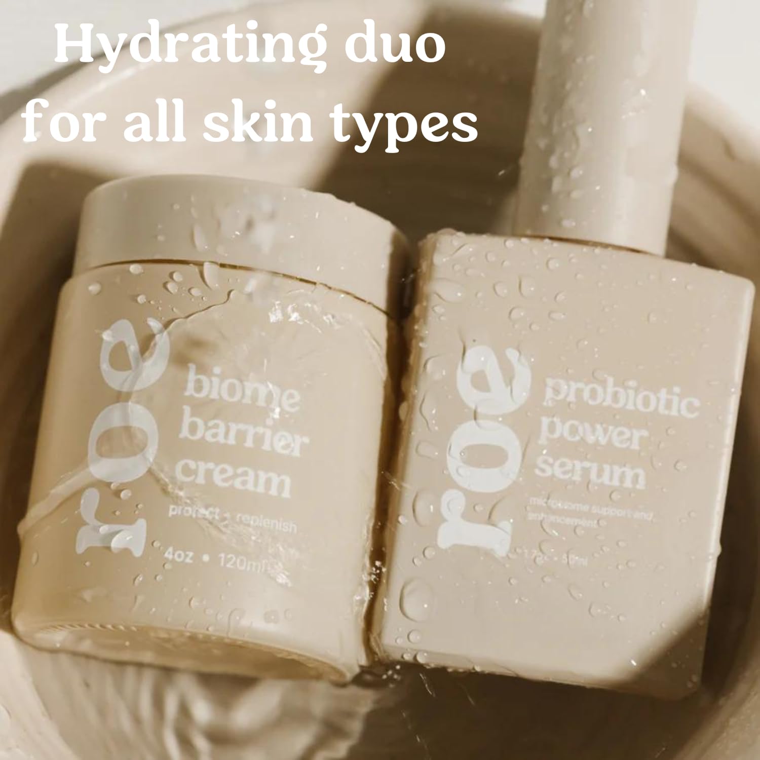 Power Pair Probiotic Baby Power Serum & Biome Barrier Cream - Hydrating, Soothing Skincare Set with Clean Ingredients for Sensitive Skin | Safe for Babies & Adults | Perfect for Dry Skin Care & Eczema Relief