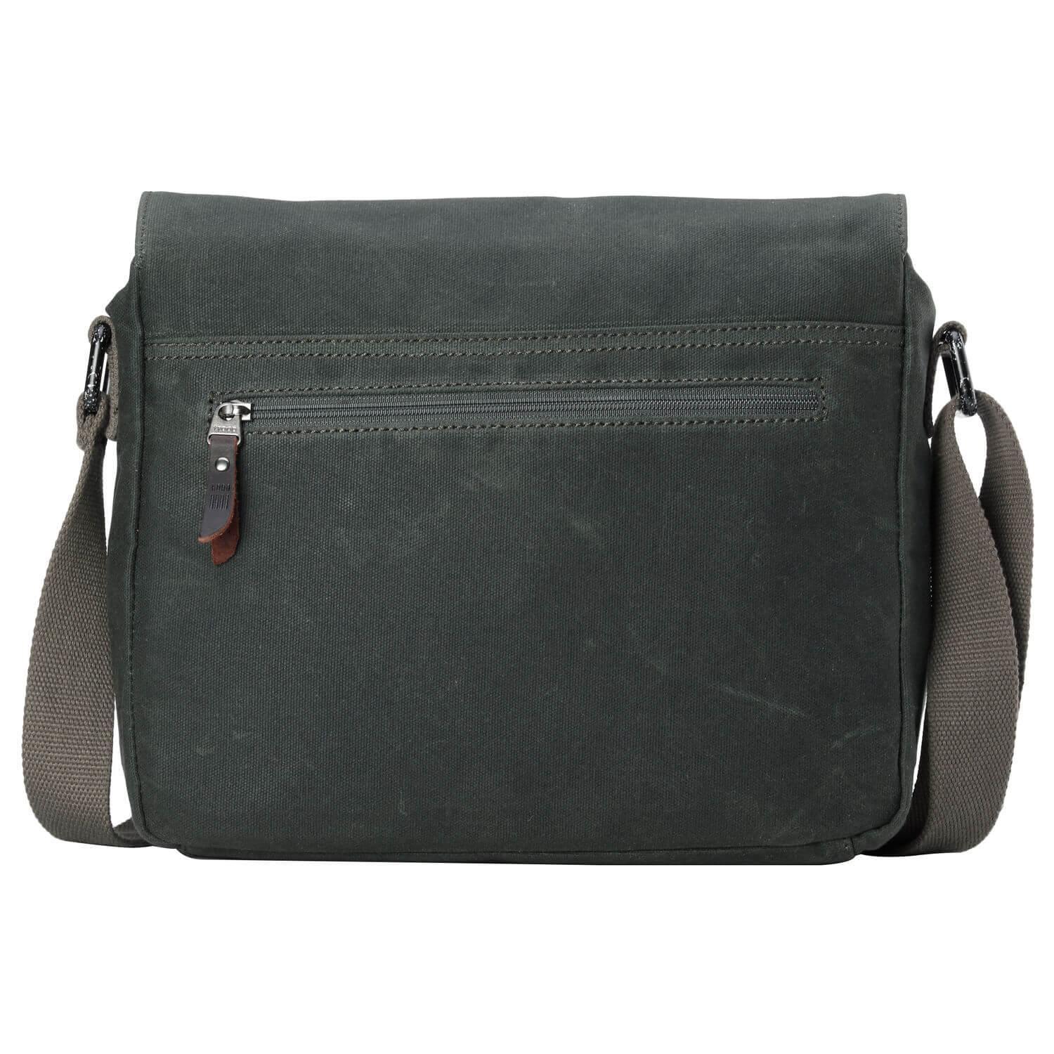TRP0443 Troop London Heritage Canvas Leather Messenger Bag - Stylish Laptop & Tablet Friendly Travel Bag for Work, School & Daily Commute