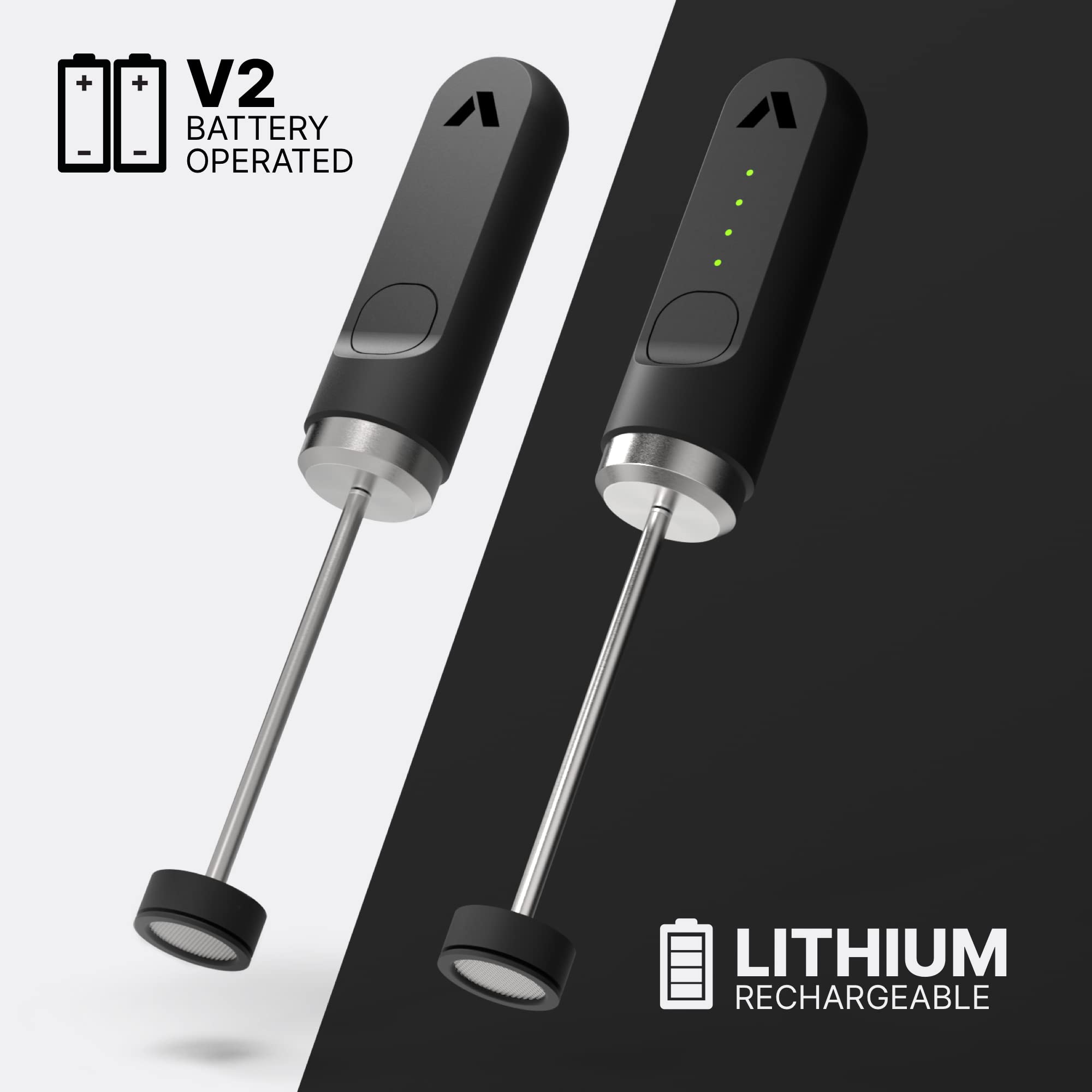 Subminimal NanoFoamer Lithium Performance Milk Frother | USB-C Rechargeable, IPX4 Waterproof, Dual-Speed, Stainless Steel | Create Barista-Style Microfoam in 30 Seconds | Perfect for Lattes, Cappuccinos & Hot Chocolate at Home