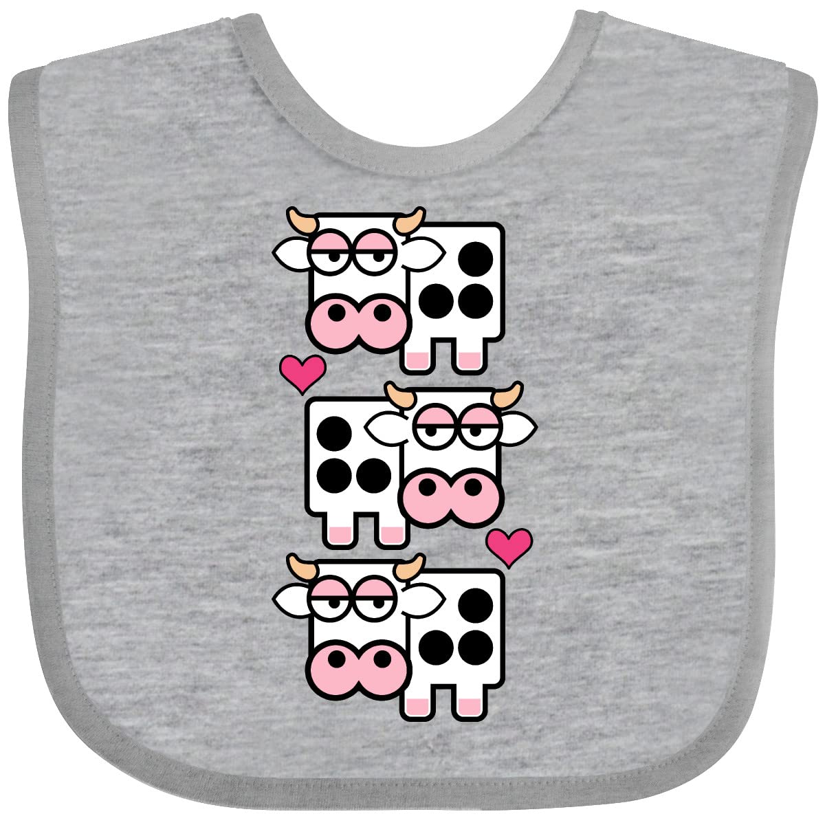 Inktastic Farm Animals Cow Baby Clothes & Bib Set - Adorable Farm-Themed Outfit for Newborns & Toddlers - Perfect for Playtime, Photo Shoots & Farm Visits