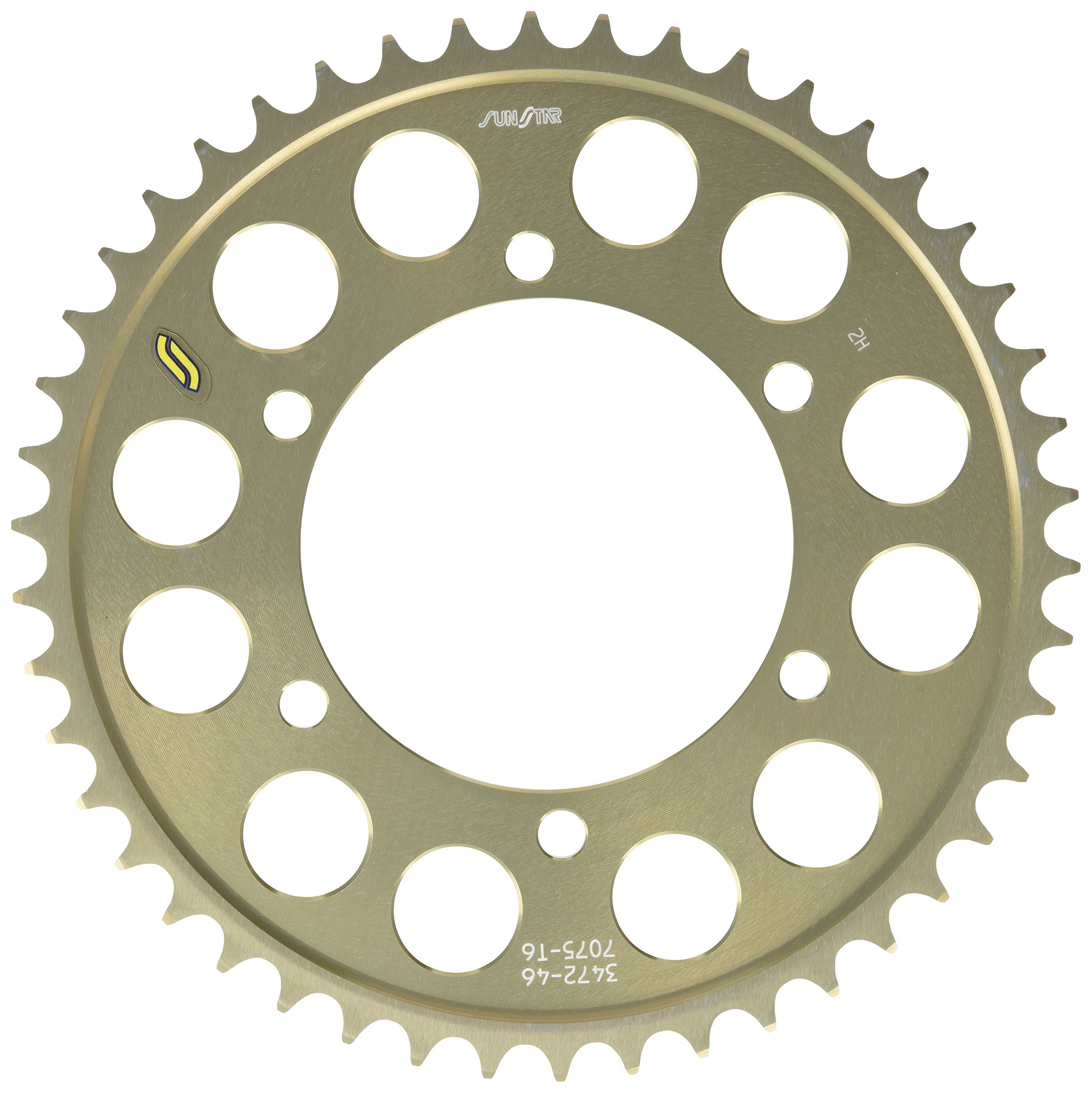 5-347246 Gold Works Triplestar 46T 520 Chain Aluminum Sprocket - Compatible with Dirt Bikes, ATVs & Motorcycles for Smooth Power Transmission