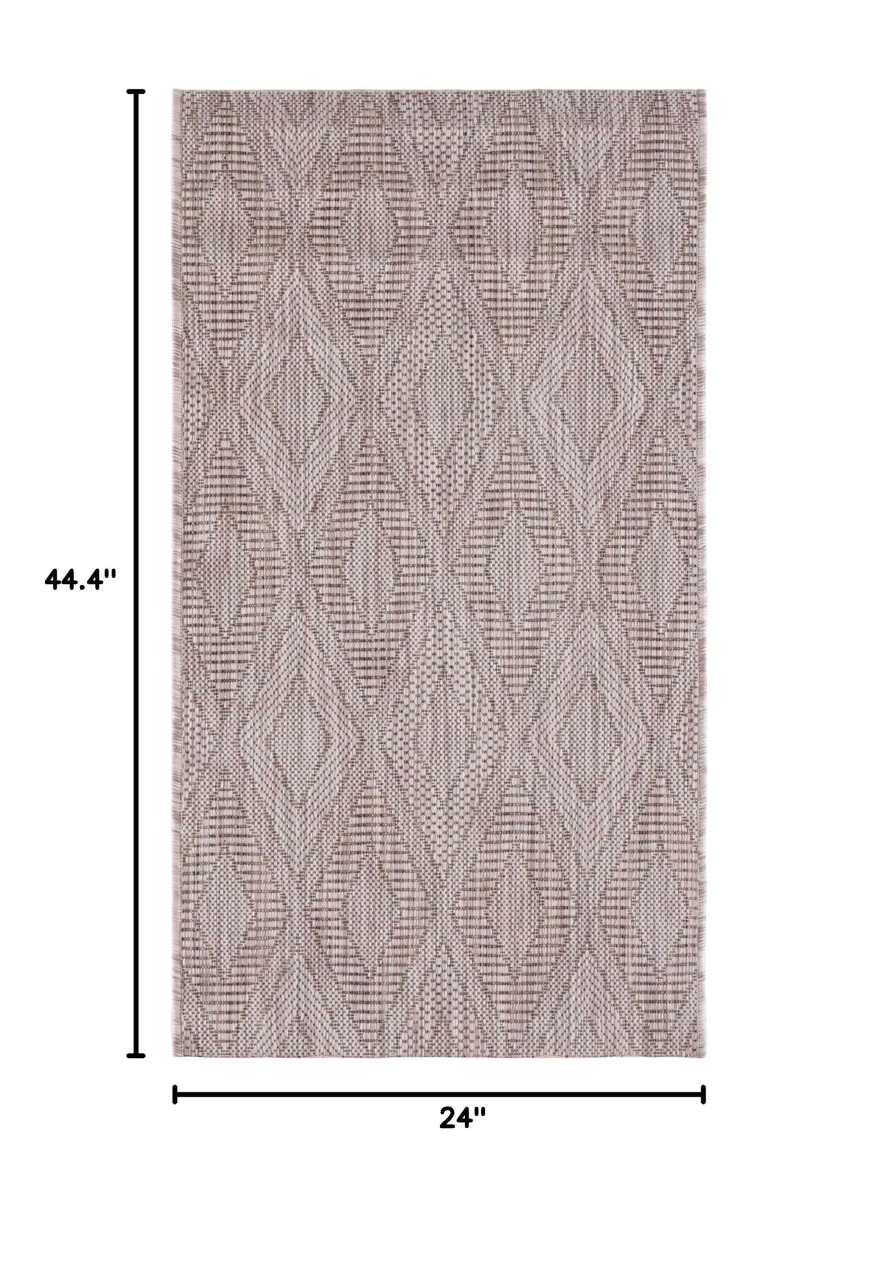 SAFAVIEH Courtyard Collection 2' x 3'7' Beige Indoor/Outdoor Area Rug - Perfect for Patio, Backyard, Mudroom & Entryway Decor