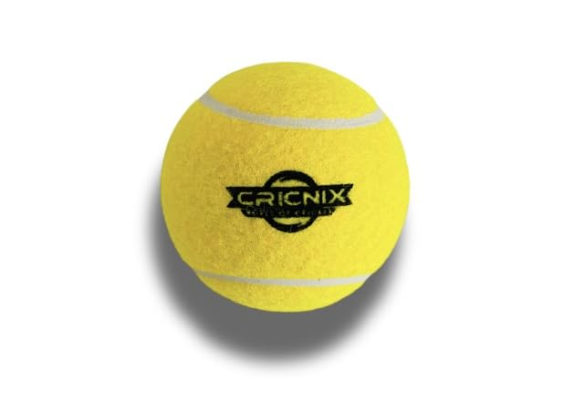Premium Cricket Tennis Balls with Bowling Tape - 3 Pack (70g Each) | Durable Yellow Tennis Balls for Cricket Practice, Dog Toys & Sports Training | Ideal for Backyard Games, Pet Play & Athletic Drills