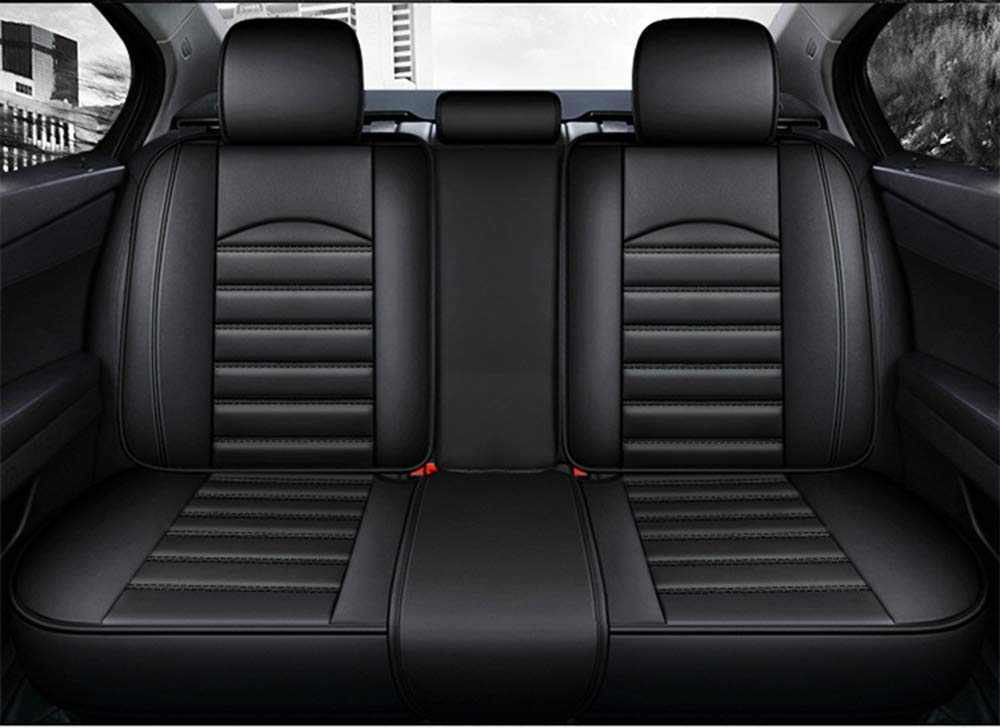 Premium FHJBP Car Seat Covers Full Set - Front & Rear Universal Fit for Most Vehicles (Black) | Durable Protection for Daily Commute, Road Trips & Family Travel