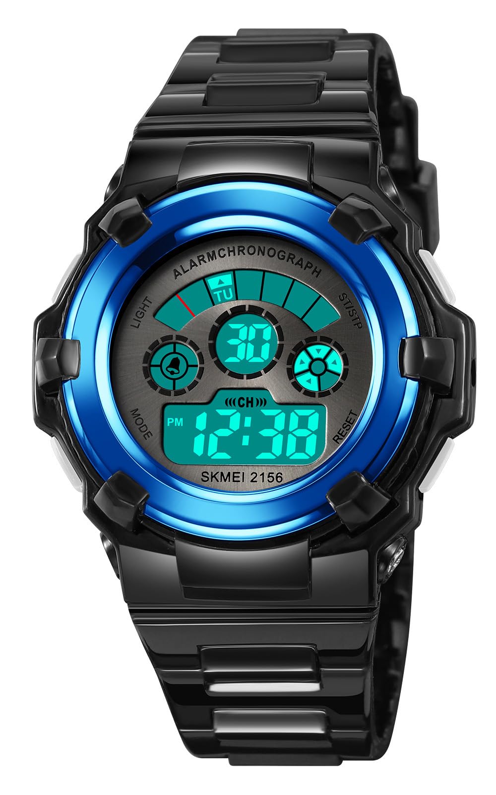 Tonnier Kids Sports Watch - Waterproof Digital Watch with Colorful LED Display & PU Band - Multi-Function Wristwatch for Boys and Girls - Perfect for Swimming, Running, and Outdoor Activities