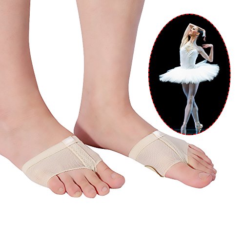 Women's Dance Foot Thongs with Protective Sleeves, Non-Slip Sneaker Paw Pads for Ballet, Latin, and Belly Dance, Half Sole Insoles for Fitness Shoes – Perfect for Dance Practice and Performance