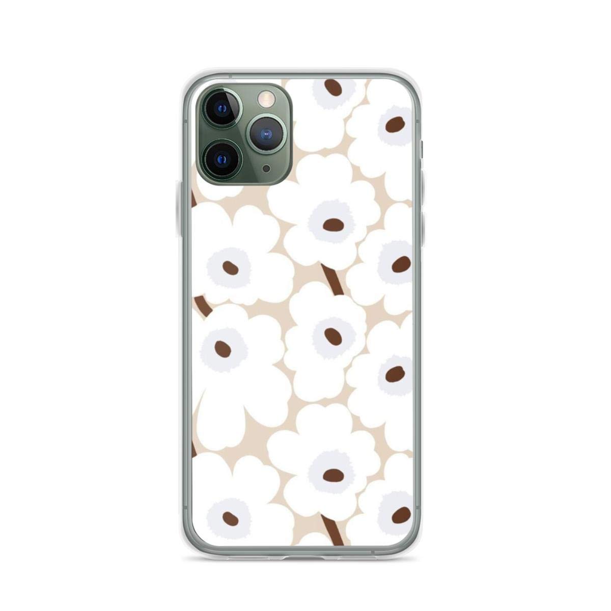 Floral Print Phone Case for iPhone 15 14 13 12 11 X Xs Xr 8 7 6 6s Plus Pro Max - White Unikko Design - Slim Protective Cover for Everyday Use & Gift Giving
