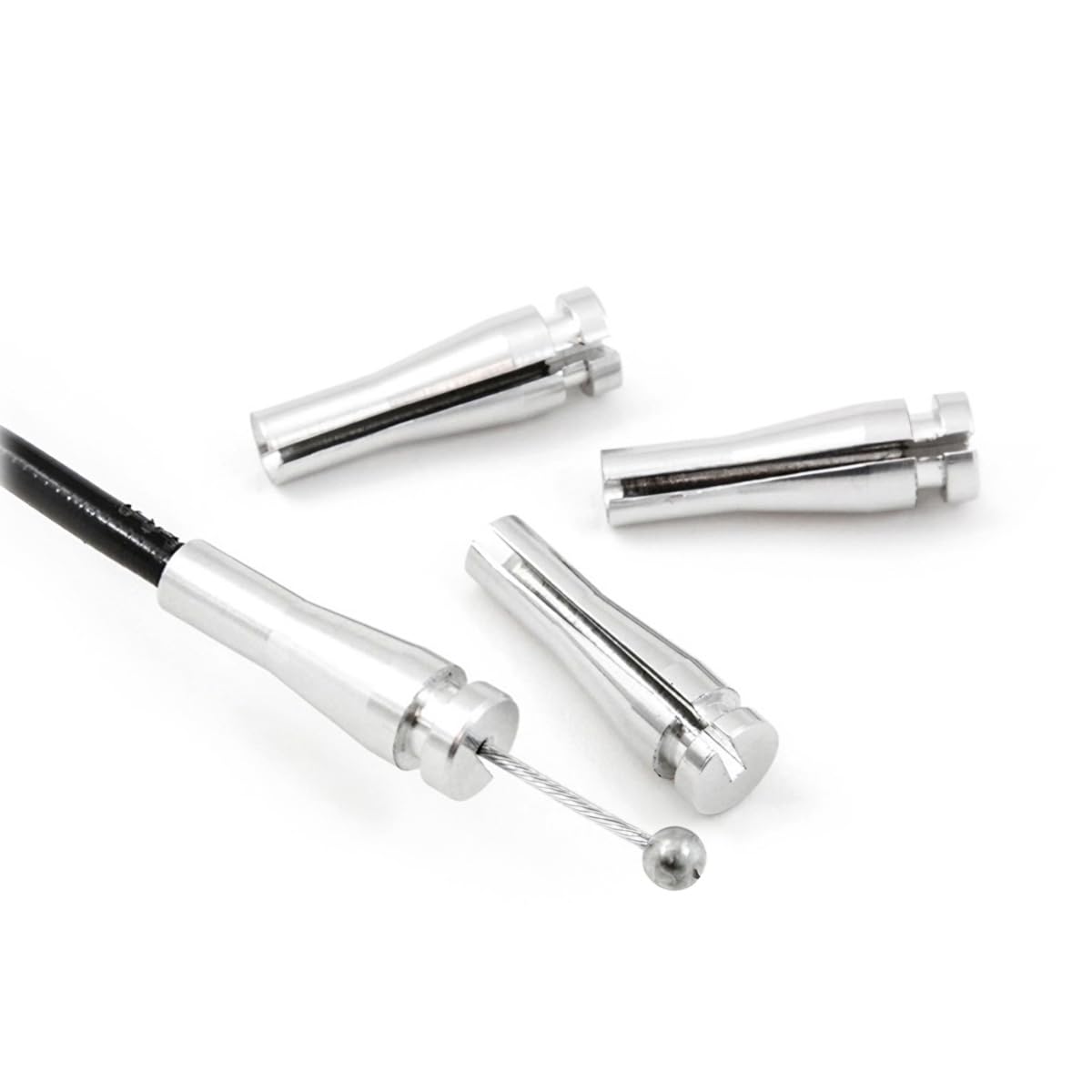 Zipelo 8 Ends Door Cable Repair Kit - Car Rear Door Lock Cable Replacement Set with Aluminum Latch End - Universal Auto Accessories for Ford, Chevy, Toyota - Perfect for DIY Car Repairs & Lock Maintenance