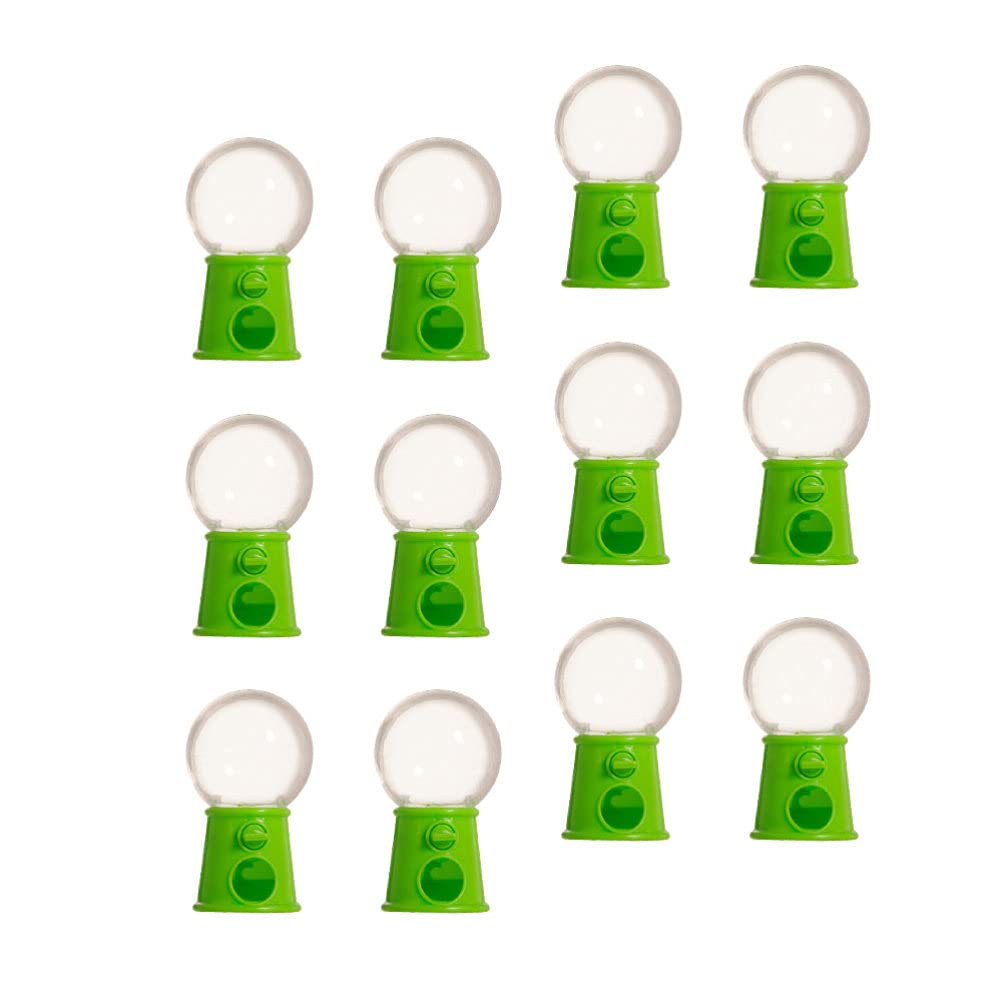 Balacoo 12pcs Kids Gumball Machine Toys - Mini Plastic Candy Grabber with Rotating Catcher for Birthday Parties, Carnival Prizes & Fun Arcade Games