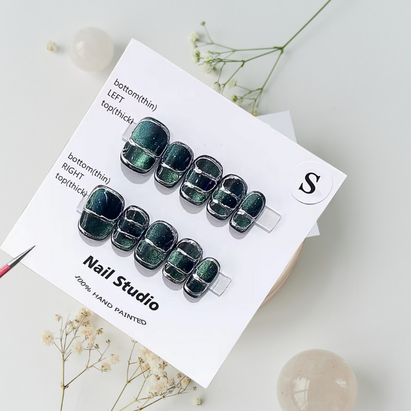 Harry Potter Snape's Tears Press on Nails - Long Lasting Fake Nails with Glue - Perfect for Cosplay, Halloween Costume & Wizard Theme Parties