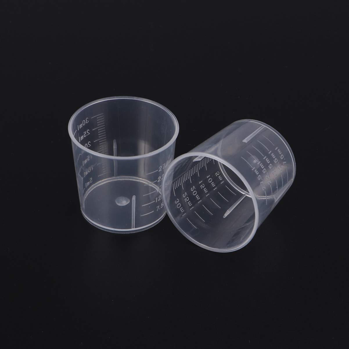 30pcs 30ml Plastic Graduated Measuring Cups - Clear Kitchen Measuring Tools for Baking, Cooking & Lab Use