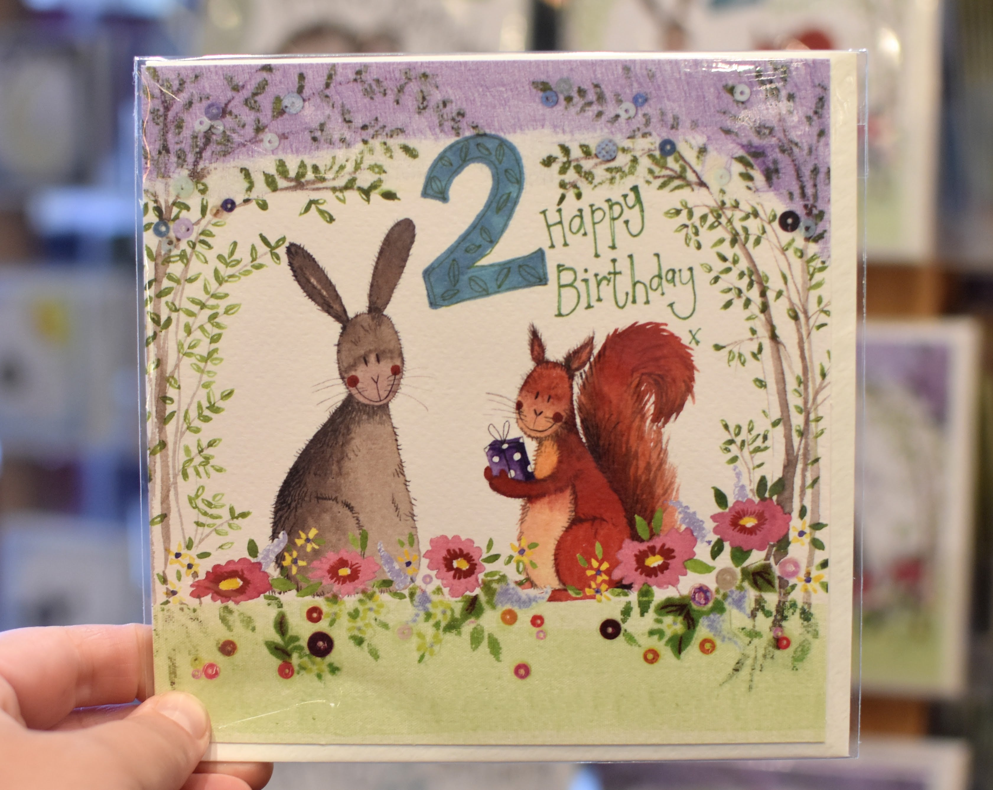 Alex Clark Woodland Themed Birthday Greeting Card for 2 Year Olds - Perfect for Toddler Birthday Parties & Baby Shower Gifts