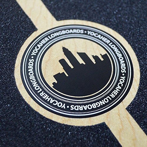 Yocaher Complete Pintail Longboard Skateboard with Premium Grip Tape, Aluminum Trucks, ABEC-9 Bearings & 71mm Wheels - Perfect for Cruising, Commuting & Downhill Riding