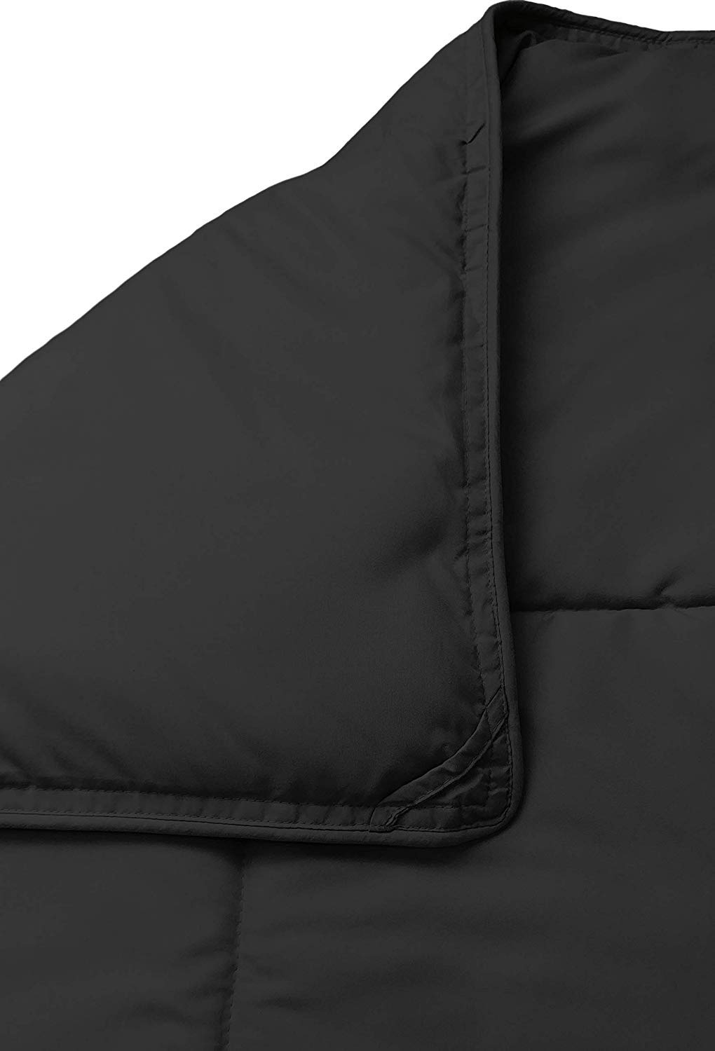 Premium Super Soft Goose Down Comforter Set - 300 GSM 600 Series Lightweight Quilt - 100% Organic Cotton - Solid Black - California King Size | Luxury Bedding for Master Bedroom & Guest Room