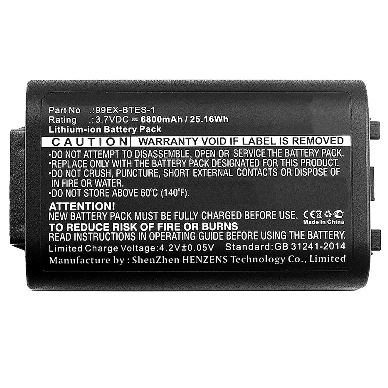 Synergy Digital Barcode Scanner Battery - 6800mAh Li-ion Replacement for Honeywell 99EX-BTES-1 & 99EX-BTEC-1 | High Capacity 3.7V Power Supply | Perfect for Retail, Warehouse & Logistics Scanning Operations