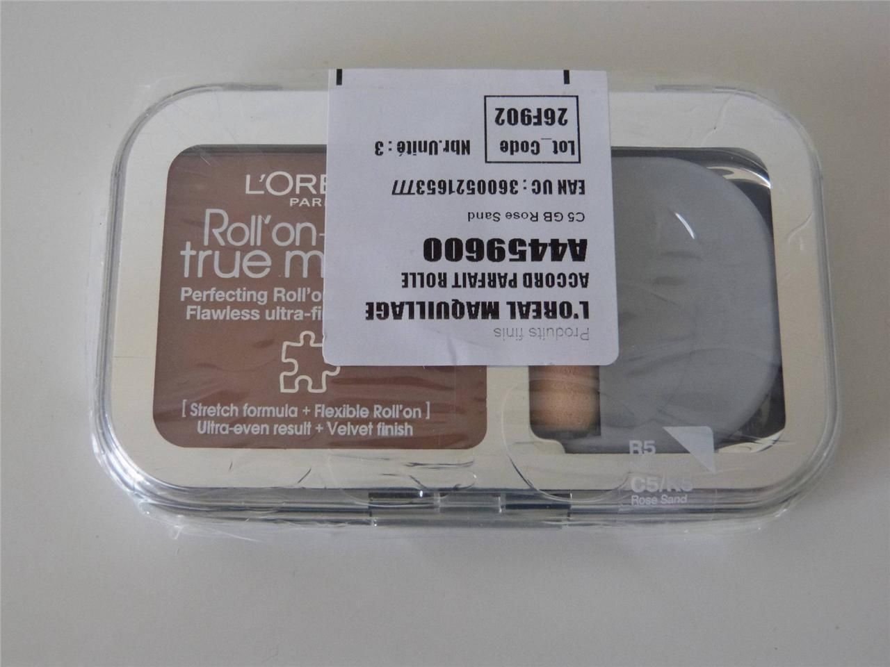 L'Oreal Paris True Match Roll-On Foundation - R5 Sable Rose C5/K5 Rose Sand, Lightweight Liquid Makeup for Natural Coverage, Perfect for Daily Wear & On-The-Go Touch Ups