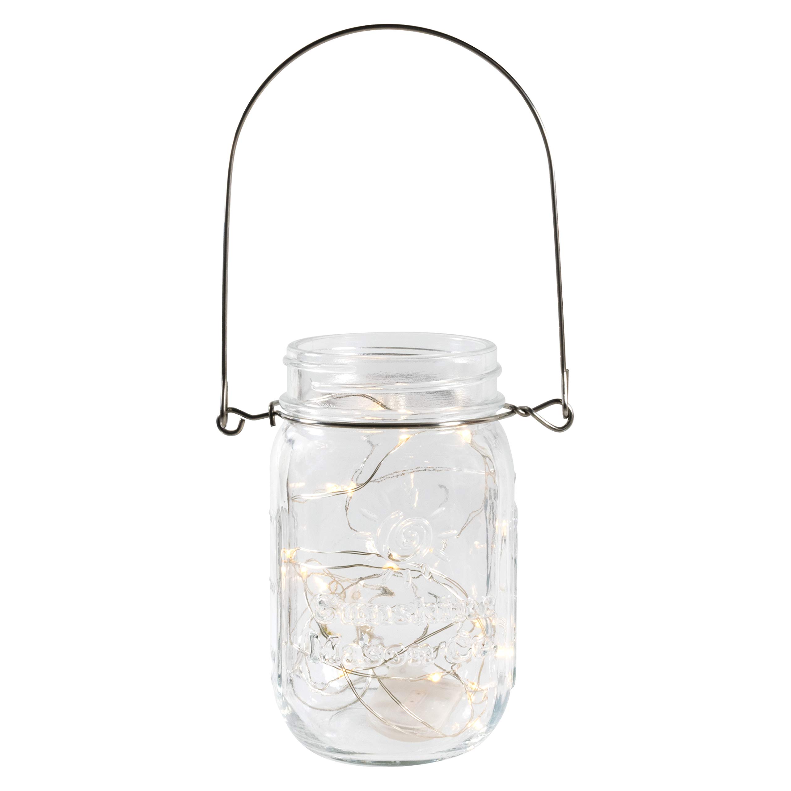 24-Pack Pint Glass Mason Jars with Hanging Hooks & LED Fairy Lights - Rustic Wedding Decor, DIY Home Crafts, Party Centerpieces, Garden Lighting