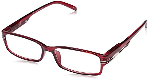 Red With Silver Metal and Black Printing on Temples