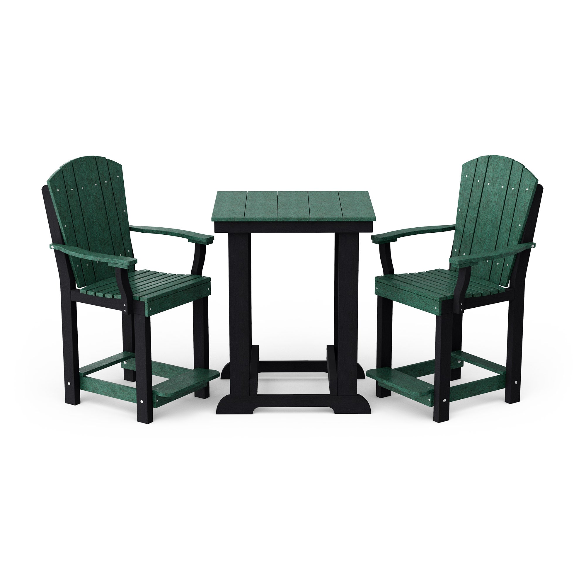Heritage 3-Piece Patio Counter Height Bar Set - Outdoor Bistro Table & Stools for Backyard, Deck, Garden, Poolside Dining & Entertaining