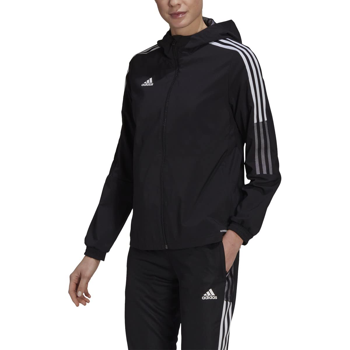 Adidas Women's Tiro 21 Tall Size Windbreaker Jacket - Lightweight Running & Training Outerwear for Sports & Outdoor Activities
