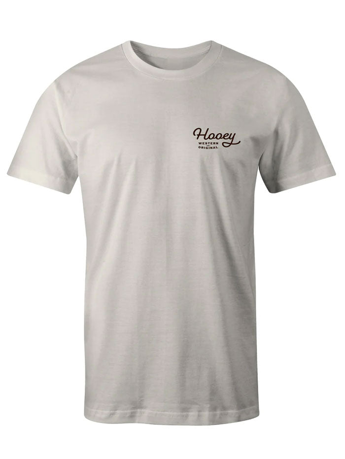 Hooey HT1713CR Men's Roots T-Shirt - Soft Cotton Crewneck Tee in Cream for Casual Wear & Outdoor Activities