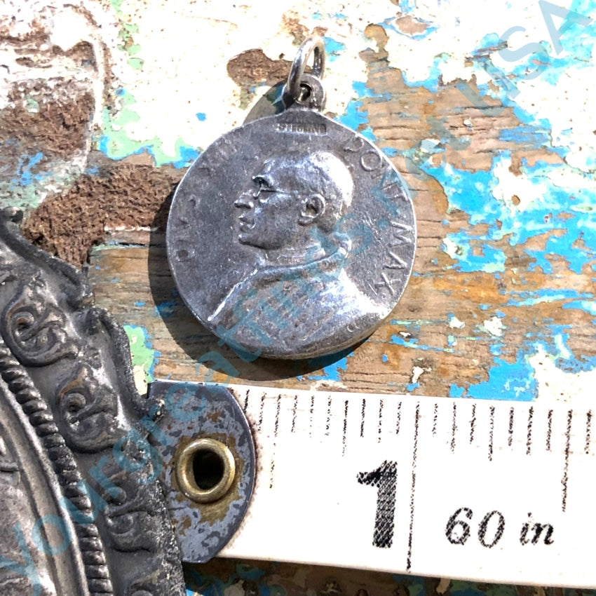 Vintage Sterling Silver Devotional Pendant Charm - Religious Jewelry for Necklace & Bracelet - Perfect for Prayer, Meditation & Spiritual Gifts
