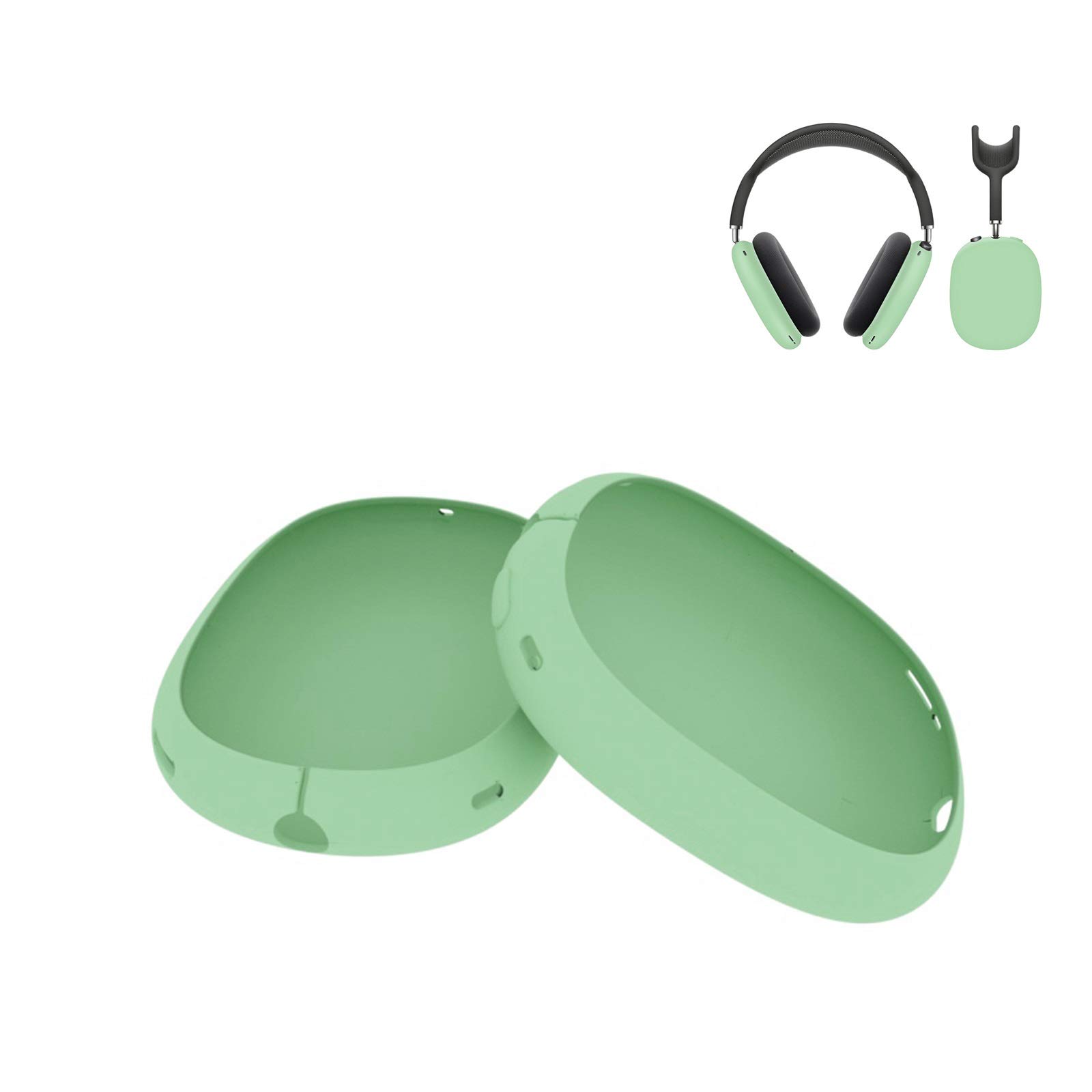 Premium Silicone Cover for Apple AirPods Max Headphones - Anti-Dust & Scratch Proof Case with Earcup Protectors (Green) - Perfect for Travel, Gym & Daily Protection