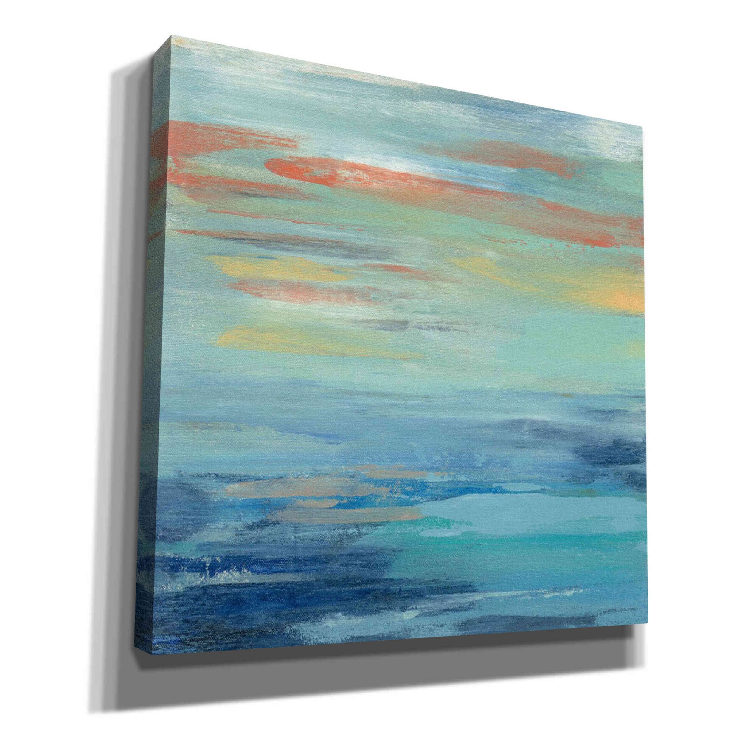 Sunset Beach I by Silvia Vassileva - 26x26 Inch Canvas Wall Art Print, Coastal Home Decor for Living Room, Bedroom & Office