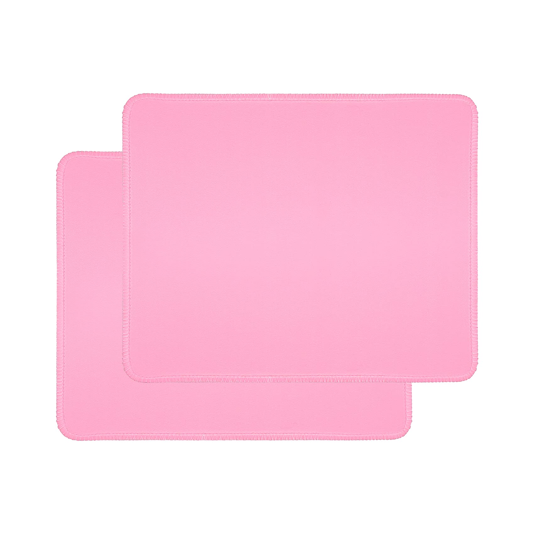 Hgarsin 2-Pack Ergonomic Mouse Pads - Non-Slip Rubber Base, Stitched Edges, Waterproof (10.3×8.3×0.12 inches) - Perfect for Office, Home, Computer & Laptop Use - Pink