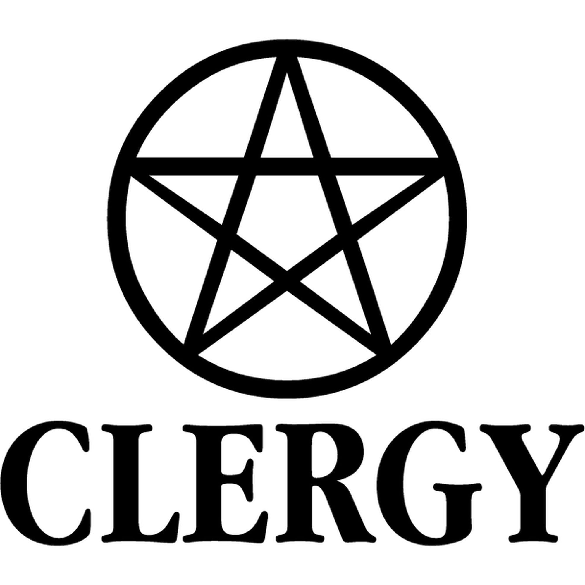 Wicca Clergy Oval Sticker - Car Bumper Decal for Witches & Pagans