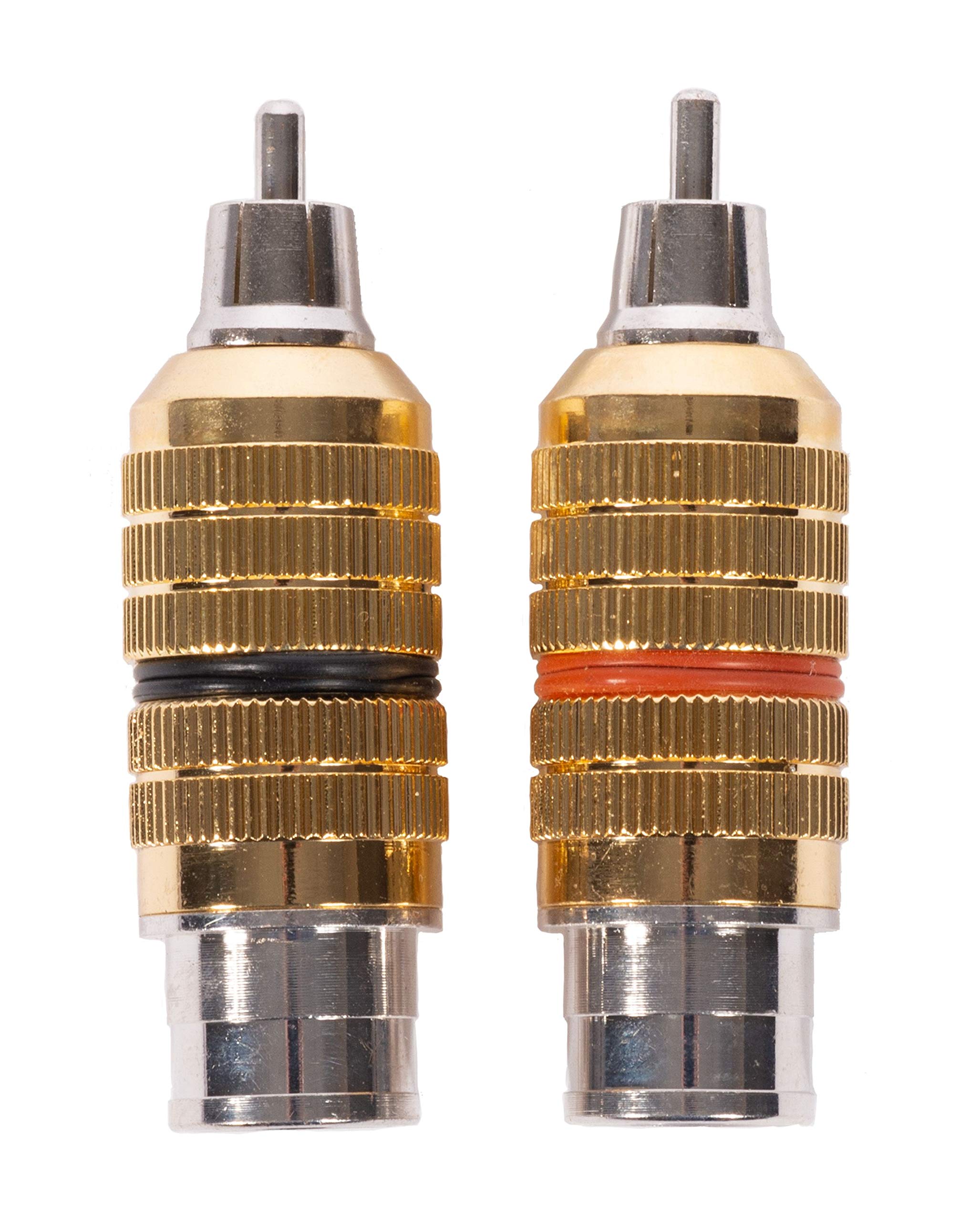 High-Quality Clear Female XLR to Male RCA Adapter Cables (CGA FXLR-MRCA) - 2 Pack (1 Pair) for Professional Audio, DJ Equipment, and Home Theater Systems