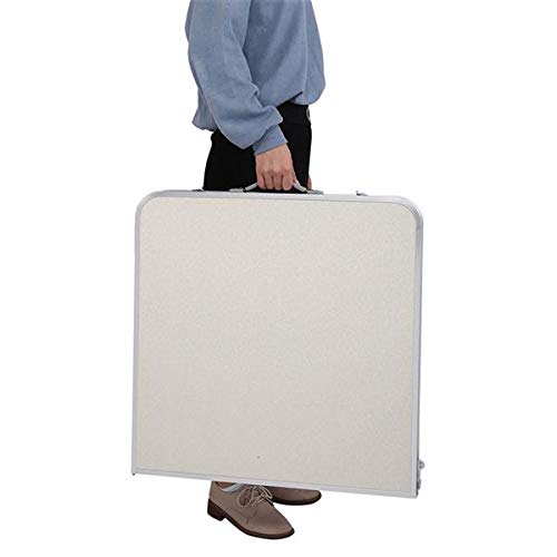 4FT Portable Folding Table 120x60x70cm - Lightweight Multipurpose Utility Table for Camping, Picnics, Parties & Home Office - White