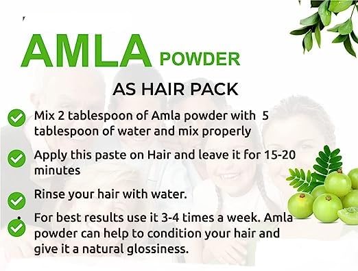 Kinzaq Herbal Amla Hair Powder & Multani Mitti Powder for Skin, Hair & Face Cleansing (Combo Pack 100g Each) - Natural Ayurvedic Beauty Treatment for Glowing Skin & Healthy Hair Growth