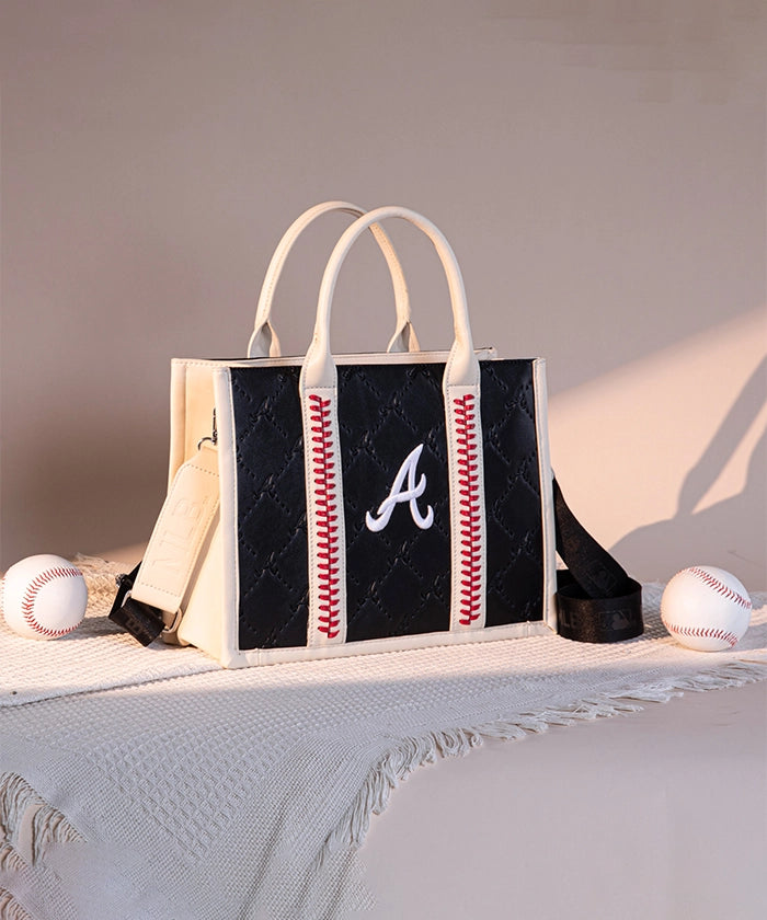 Official MLB Atlanta Braves Tote Bag - Durable Canvas Shoulder Bag for Baseball Fans - Perfect for Games, Beach, Shopping & Daily Use