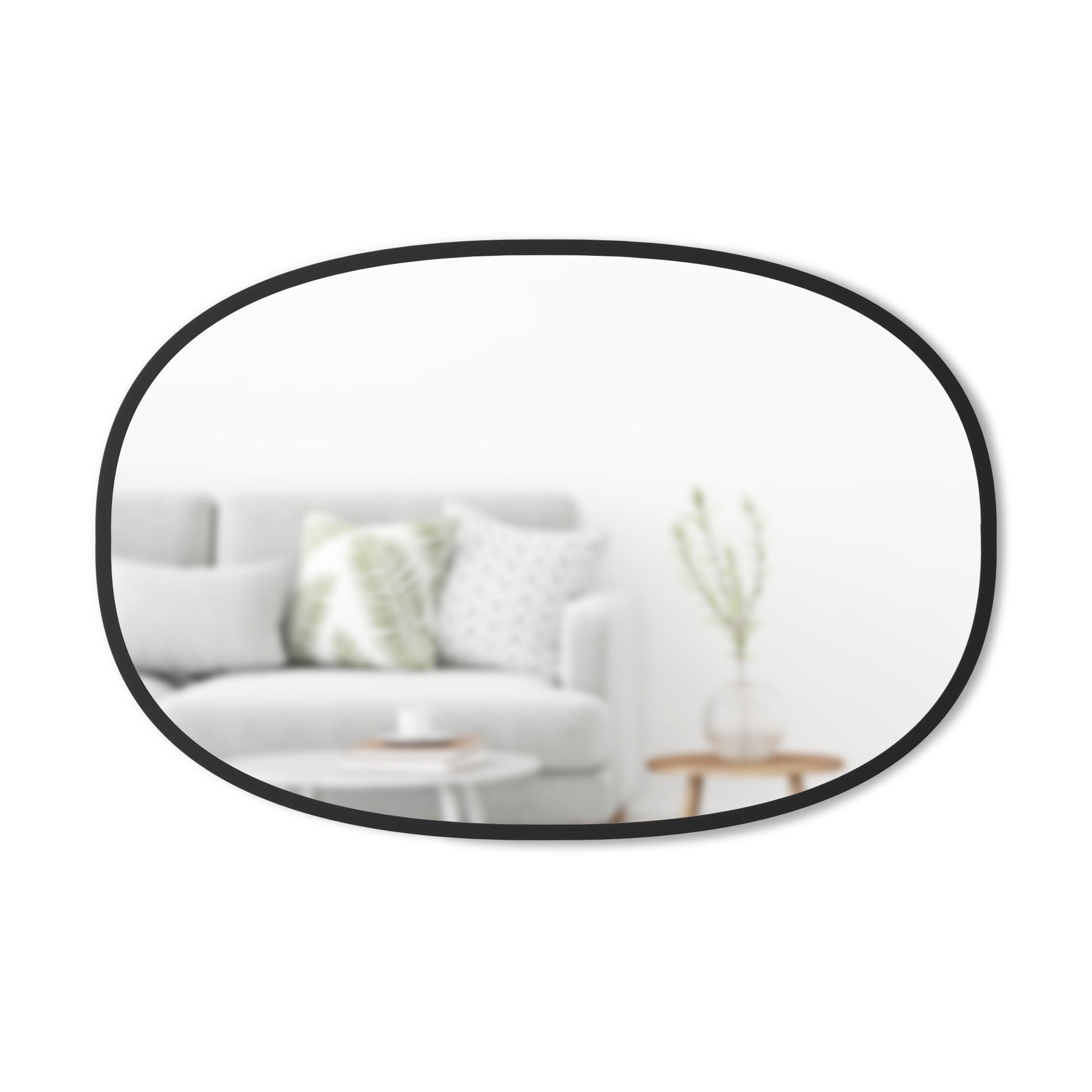 Stylish Oval Wall Mirror - Decorative Home Decor for Living Room, Bedroom, or Bathroom - Perfect for Vanity, Entryway & Interior Design