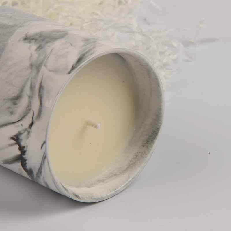 Premium Gray Ceramic Candle - Handmade Scented Soy Wax Candle for Home Decor, Relaxation & Romantic Ambiance | Perfect for Living Room, Bedroom, Bathroom & Gift Giving