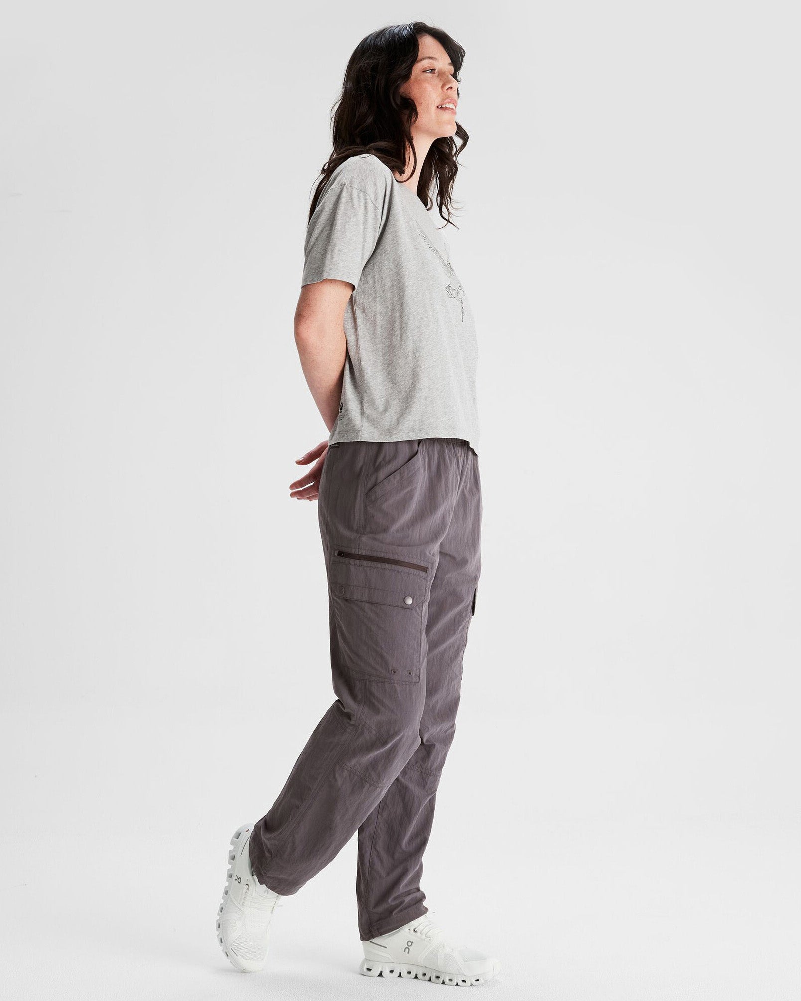 Organic Cotton Women's T-Shirt by O.Smither - Light Grey Marle | Soft & Breathable Casual Tee for Everyday Wear, Yoga & Lounge